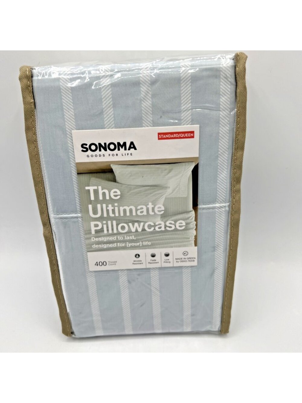 Sonoma Ultimate Pillowcase Blue Stripe Standard Queen Cotton Sateen Kohls